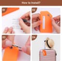 Travel Luggage Tags, Durable PU Leather Bag Tags Set of 2 - View 2