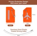 Travel Luggage Tags, Durable PU Leather Bag Tags Set of 2 - View 3