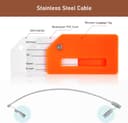 Travel Luggage Tags, Durable PU Leather Bag Tags Set of 2 - View 4