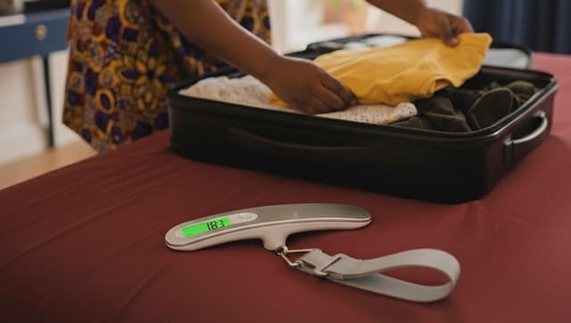 Portable Digital Luggage Scale, 50kg Travel Suitcase Weight Checker